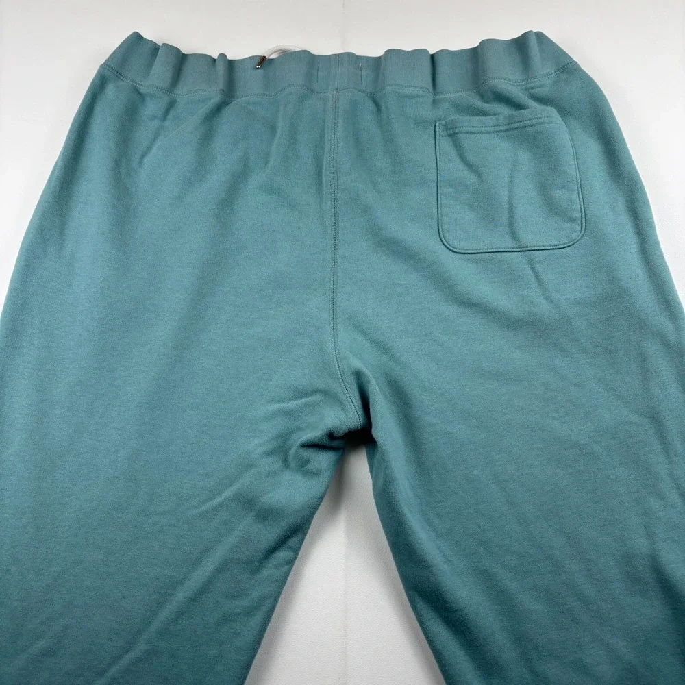 Lands' End Sweatpants Mens 2XLT Mint Green Cotton Stretch Tapered Leg Drawstring